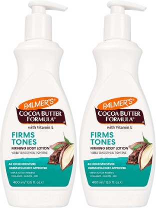 Picture of Palmer's Cocoa Butter Formula Skin Firming Body Lotion, Toning & Tightening Cream with Q10, Collagen & Elastin, Pump Bottle, 13.5 Oz. (Pack of 2)