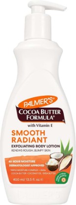 Picture of Palmer's Cocoa Butter Smooth Radiant Exfoliating Body Lotion (13.5oz) | Renews Rough & Bumpy Skin, Triple Blend of Radiance Activating Moisturizers + AHAs to Exfoliate, Soften Skin, 48hr Moisture