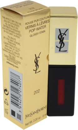 Picture of Yves Saint Laurent Vernis A Levres Pop Water Glossy Stain - # 202 Rouge Splash By Yves Saint Laurent for Women - 0.2 Oz Lip Gloss, 0.2 Oz