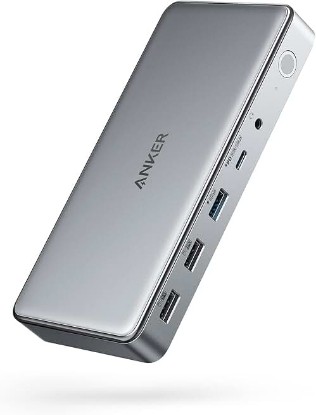 Picture of Anker Docking Station (DL6350), 10-in-1 Triple Display, DisplayLink | Triple 4K@30Hz (2 HDMI+1 DP), for Windows Laptops, MacBook Air/Pro and More (The Latest DisplayLink Driver Must Installed) ECOLOGO