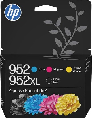Picture of HP 952XL Black + 952 Cyan, Magenta, Yellow Ink | Works with Printer Series: OfficeJet 8702, OfficeJet Pro 7720, 7740, 8210, 8710, 8720, 8730, 8740 | N9K28AN