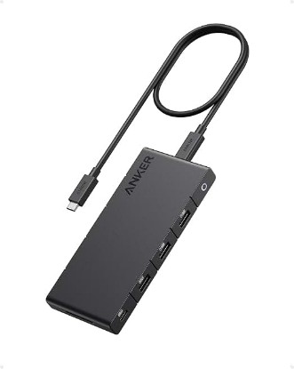 Picture of Anker USB-C Hub, 10-in-1 USB Hub, Dual Display with Dual 4K HDMI Ports | 85W Max PD, 3 USB-A and 1 USB-C Data Ports (5 Gbps Max), 1 Gbps Ethernet Port, SD Card Reader, for Dell, ThinkPad and More ClimatePartner certified