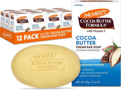 Picture of Palmer's Cocoa Butter Cream Soap, Daily Skin Therapy Formula (Pack of 12) | Deeply Moisturizing & Cleansing with Vitamin E, Intensely Rich , Natural Cocoa Butter for Smooth, Radiant Skin