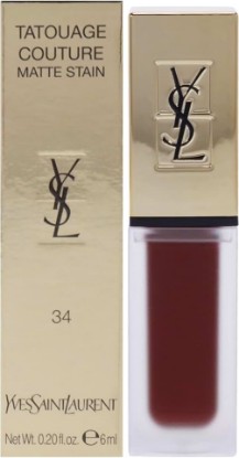 Picture of Tatouage Couture Liquid Matte Lip Stain - 34 Crimson Rivals by Yves Saint Laurent for Women - 0.2 oz Lip Gloss