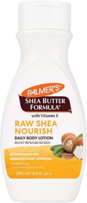 Picture of Palmer's Raw Shea Body Lotion Formula for Dry Skin (8.5 Fl Oz) | A nourishing daily hand & body moisturizer with Vitamin E to soothe, revitalize and provide 48 hour moisture