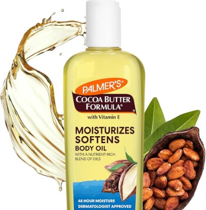 Picture of Palmer's Moisturizing Body Oil, Cocoa Butter Formula (8.5 Fl Oz) | Nourishing with Vitamin E, Radiant Looking Glow & Skin Hydration, Lightweight, Instant Absorption for Bath, Body and Shower