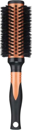 Picture of Conair Copper Pro Mixed Boar Bristle Round Hair Brush with Medium Barrel, CopperCoated Metal for Even Heat Distribution, Natural Oil Distributing Bristles, Ideal for Smoothing Wavy or Curly Hair