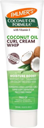 Picture of Palmer's Moisture Boost Curl Whip Cream with Coconut Oil Formula (8.5 oz) | Restores Dry, Damaged, Color-Treated Hair, Smoothes & Moisturizes for Bouncy, Elongated Curls, Non-Sticky, Frizz Free Finish