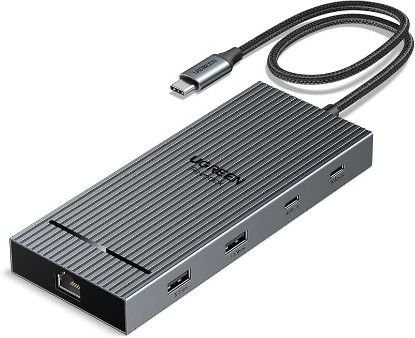 Picture of UGREEN USB C Docking Station Dual Monitor 4K@60Hz, 10-in-1 Dock with 2xHDMI | 3x10Gbps USB A&C Ports, 1x5Gbps USB-A, SD/TF 3.0, 100W PD, 1000Mbps Ethernet, Revodok Dock for Dell, HP, XPS and More ClimatePartner certified