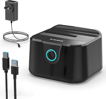 Picture of GODO Hard Drive Docking Station for 2.5/3.5" SATA HDD SSD, USB 3.0, 20TB | 5Gbps High-Speed Transfer, UASP Support, Tool-Free Installation, Hot Swappable, LED Indicator, Stable 12V/2A Power