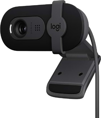 Picture of Logitech Brio 101 Full HD 1080p Webcam for Streaming and Meetings - Black | 1080p with auto-light correction, built-in mic, privacy shutter, USB-A, compatible with Teams, Google Meet, Zoom and more ECOLOGO