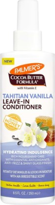 Picture of Palmer's Tahitian Vanilla Leave-In Conditioner with Cocoa Butter (8.5 Oz) | Indulgent, Hydrating Hair Detangler Spray, Acacia Honey & Vitamin E, Heat Protectant, Frizz Control & Long-Lasting Moisture
