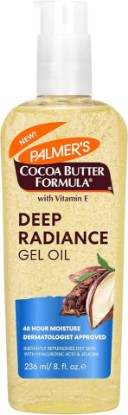 Picture of Palmer's Cocoa Butter Formula, Deep Radiance Gel Oil (8 oz), Hydrating Moisturizing Body Oil with Hyaluronic Acid, 48-Hour Hydration, For Sensitive, Eczema Prone or Oily Skin, Dermatologist-Approved