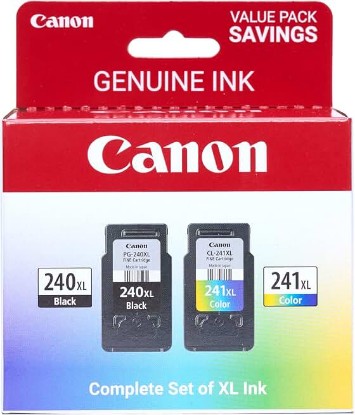 Picture of Canon Genuine Ink PG-240 XL / CL-241 XL Value Pack (2 Cartridges), Compatible with MG2120/3120/4120/2220/3220/4220/3520/3620, MX372/392/432/452/472/512/522/532, TS5120 | Compatible with MG2120/3120/4120/2220/3220/4220/3520/3620, MX372/392/432/452/472/512/522/532, TS5120