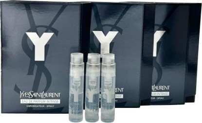 Picture of Yves Saint Laurent YSL Y INTENSE Men Sample Perfume EDP PARFUM INTENSE Spray Trial Size Partially Filled Vials 1.2 ml / 0.04 fl oz (set of 3) - 8430