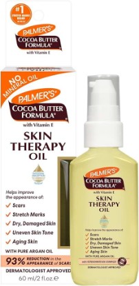 Picture of Palmer's Skin Therapy Body Oil, Moisturizing Cocoa Butter Formula (2 Oz) | Deep Body Moisturizer for Dry, Damaged Skin, Scars or Stretch Marks with Vitamin E & Pure Argan Oil, 48hr Moisture