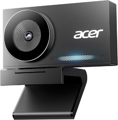 Picture of Acer 4K Webcam for PC/Mac with All-Metal Unibody Sculpted, Sony 1/2" Sensor, PDAF, 2 Noise Reduction Mics, Privacy Cover for Switch 2/Zoom/Teams/Facetime/YouTube/Google Meet Global Recycled Standard
