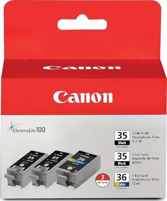Picture of Canon PGI-35/CLI-36 2 Genuine Black and Color Value Pack Compatible to iP100, iP110, TR150 and TR160 Printers