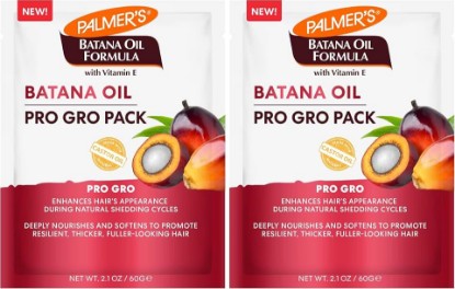 Picture of Palmer's Batana Oil Formula Pro Gro Hair Mask (2.1 Fl Oz), Hydrating & Nourishing Conditioner Treatment with Vitamin E, Helps Reduce Shedding, Prevent Breakage & Promote Hair Growth (Pack of 2)