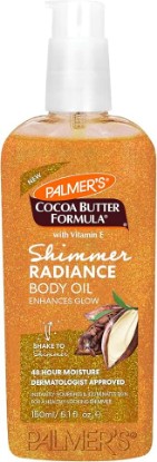 Picture of Palmer's Shimmer Body Oil, Cocoa Butter Formula with Vitamin E (5.1 Fl Oz) | Hydrating Radiance Body Oil for Glowing Skin, Enhances Dark Tones & Tans, Nourishes & Illuminates Skin, 48hr Moisture