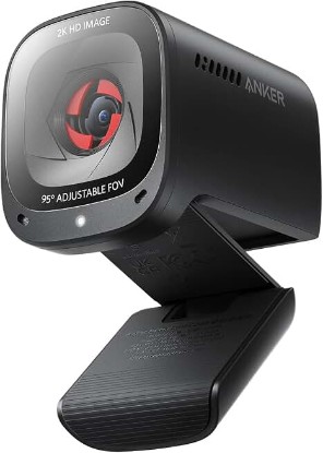 Picture of Anker PowerConf C200 2K Webcam for PC/Laptop/Mac, Low-Light Correction | Conference Microphone, 360° Voice Coverage, Smart Voice Enhancement, Powerful Sound, Desktop PC Speaker, Online Meetings