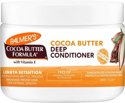 Picture of Palmer's Cocoa Butter & Biotin Length Retention Deep Conditioner (8.5 Oz) | Concentrated Hydrating Hair Mask, Strengthens, Nourishes & Restores Elasticity & Shine, Suitable for All Curly Hair Patterns