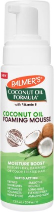 Picture of Palmer's Coconut Oil Formula Foaming Hair Mousse with Vitamin E (7.1 Fl Oz), Moisture Boost Styling Mousse for Curly, Wavy or Straight Hair, Defines Curls, Adds Shine, Nourishes Strands, Flexible Hold