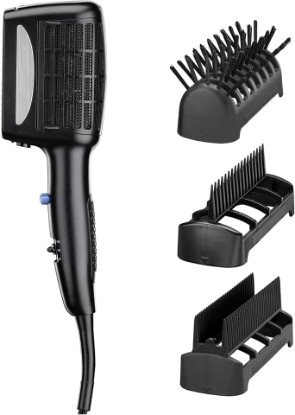 Picture of INFINITI PRO CONAIR 3-in-1 Styling Hair Dryer, 1875W Blow Dryer with 3 Styling Attachments to Detangle, Straighten, and Volumize, Tourmaline Ceramic Coating and Ionic Conditioning, Black