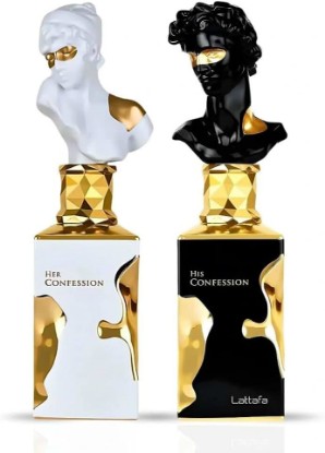 Picture of Lattafa His Confession & Her Confession Perfume Set – Eau de Parfum for Men & Women – 2 x 100ml Long-Lasting Fragrance Gift Bundle