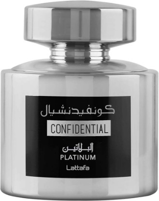 Picture of Lattafa Confidential Platinum – Fruity, Floral, Woody, Musky – Eau de Parfum Spray Long-Lasting Fragrance for Men, 3.4 Ounce / 100 ml