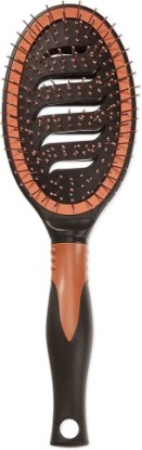 Picture of Conair Quick Blow-Dry Pro Vented Copper Pin Cushion Brush, Static-Reducing Blow Dry Brush with Copper-Coated Metal Pins, Flexible Vented Cushion Hairbrush for Smoothing All Hair Types