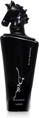 Picture of Lattafa Maahir Black Edition Eau De Parfum Spray, 3.4 Ounce (Unisex)