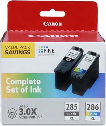 Picture of Canon PG-285 XL / CL-286 XL Genuine Ink Value Pack (2 Cartridges), Compatible with TR7820, TS7720/7722
