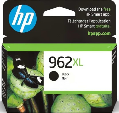 Picture of HP 962XL Black High-Yield Ink Cartridge | Works with OfficeJet 9010, Pro 9010, 9020 | Eligible for Instant Ink | 3JA03AN ECOLOGO