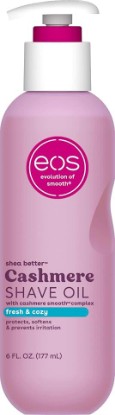 Picture of eos Cashmere Shave Oil- Fresh & Cozy, Moisturizing Shea Butter, 6 fl oz
