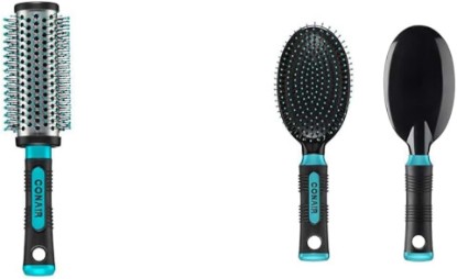 Picture of Conair Salon Hair Brush Blow Dryer Bundle - Round Brush for Blow Outs - Detangling Brush for Thick and Curly Hair