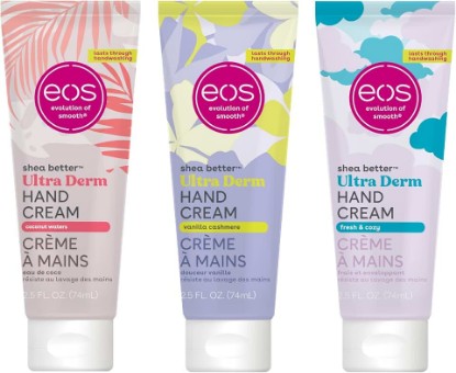 Picture of Bundle of eos Shea Better Hand Cream - Vanilla Cashmere + Fresh & Cozy + Coconut- Natural Shea Butter Hand Lotion and Skin Care, 24 Hour Hydration with Shea Butter & Oil, 2.5 oz, Packaging May Vary
