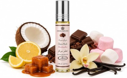 Picture of Al Rehab Choco Musk Marshmallow – Sweet Chocolate-Vanilla Concentrated Perfume Oil Roll-On for Unisex, 0.2 Ounce / 6ml