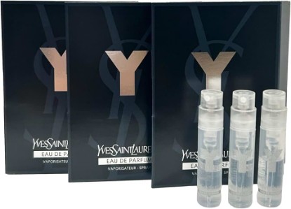 Picture of Yves Saint Laurent YSL Y Men EDP Sample Perfume EAU DE PARFUM Spray Trial Size Partially Filled Vials 1.2 ml / 0.04 fl oz (set of 3)