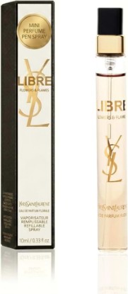Picture of Yves Saint Laurent Libre Flowers & Flames Eau De Parfum Florale Spray for Women, Travel Size 0.33 Fl Oz | Travel Size Mini Perfume Spray, Floral Designer Fragrance, Luxury Women's Scent, Compact 10 ml Bottle for Purse or Gift