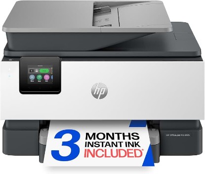 Picture of HP OfficeJet Pro 9125 Wireless All-in-One Color Inkjet Printer, Print, Scan, Copy, Fax, ADF, Duplex Print/scan, Best-for-Office, 3 Month Trial of Instant Ink Included, AI-Capable (C2VZ0A) ENERGY STAR