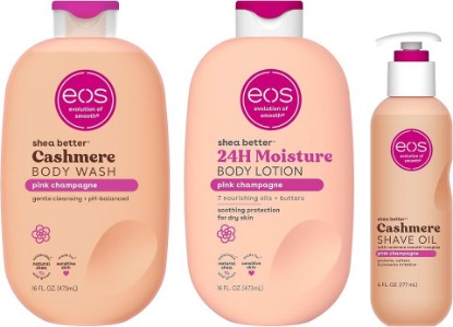 Picture of eos Shower Essentials Bundle- Body Lotion, Body Wash, Shave Oil - Pink Champagne