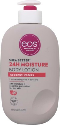 Picture of eos Shea Better 24 Hour Body Lotion, Coconut Waters, 7 Nourishing Oils + Butters, for Dry Skin, Gluten-Free, 16 fl oz (Pack of 2)