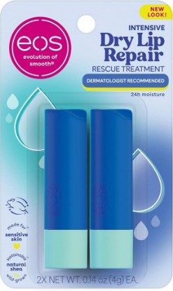 Picture of eos The Hero Lip Repair- Strawberry, Moisturizing Lip Balm, 0.14 oz, 2-Pack