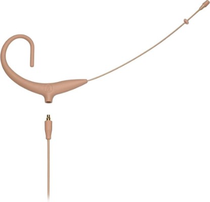 Picture of Audio Technica BP892xcW MicroSet - Omnidirectional Condenser Headworn Wireless Microphone 55" Detachable Cable Terminated with cW 4Pin Connector for Body Pack Transmitter -43 dB Sensitivity Beige | Omnidirectional Condenser Headworn Wireless Microphone 55 Detachable Cable Terminated