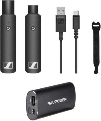 Picture of Sennheiser XSW-D XLR Base Set Wireless Microphone System with RAVPower Luster 6700mAh Charger & Fastener Straps (10-Pack) Bundle