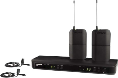 Picture of Shure BLX188/CVL Dual Wireless Lavalier System - H9 Band | 14-hour battery and 300 ft UHF range with two lavalier mics and dual-channel receiver for multi-presenter events