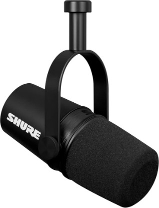 Picture of Shure MV7X XLR Dynamic Podcast & Recording Microphone - Black | XLR dynamic mic with voice-isolating technology and all-metal build for podcasting and vocal recording