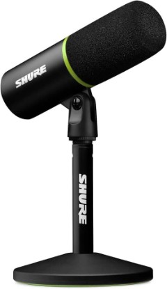 Picture of Shure MV6 USB Gaming Microphone for Streaming & Recording | Dynamic USB PC mic with desktop stand, noise cancellation, tap-to-mute and 3.5mm headphone monitoring for gaming