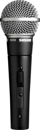 Picture of Shure SM58S Pro XLR Dynamic Vocal Microphone with On/Off Switch | Cardioid dynamic vocal mic with on/off switch for studio, live performance, podcasting and recording
